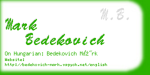 mark bedekovich business card